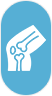 Icon of a knee joint highlighting bone structure – legal support for orthopedic injury claims